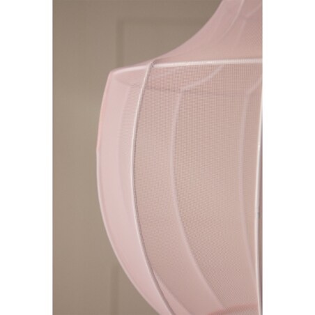 Lampa sufitowa z metalu i tkaniny pudrowa Adaya Ø45 cm