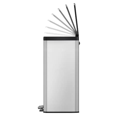 EKO Kosz na śmieci z pedałem Essential, 2x20 L, matowy srebrny