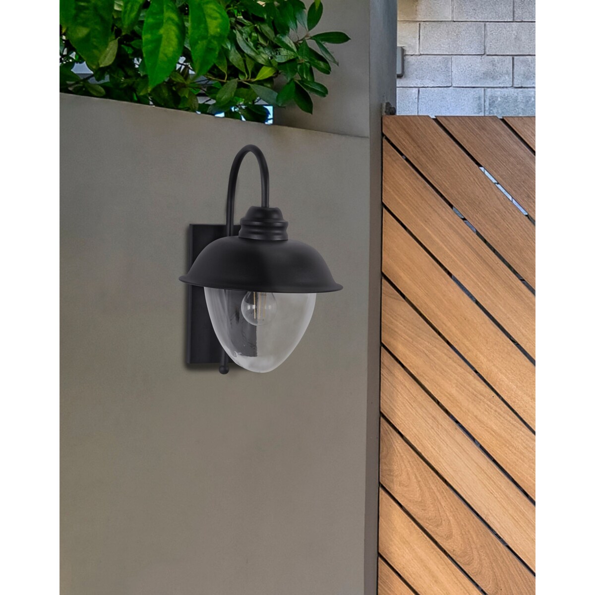 Lampa ścienna zewnętrzna czarna BANKA