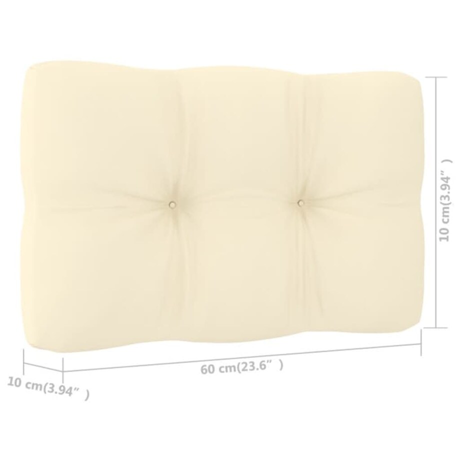 vidaXL Krzesła ogrodowe z kremowymi poduszkami, 2 szt., drewno sosnowe