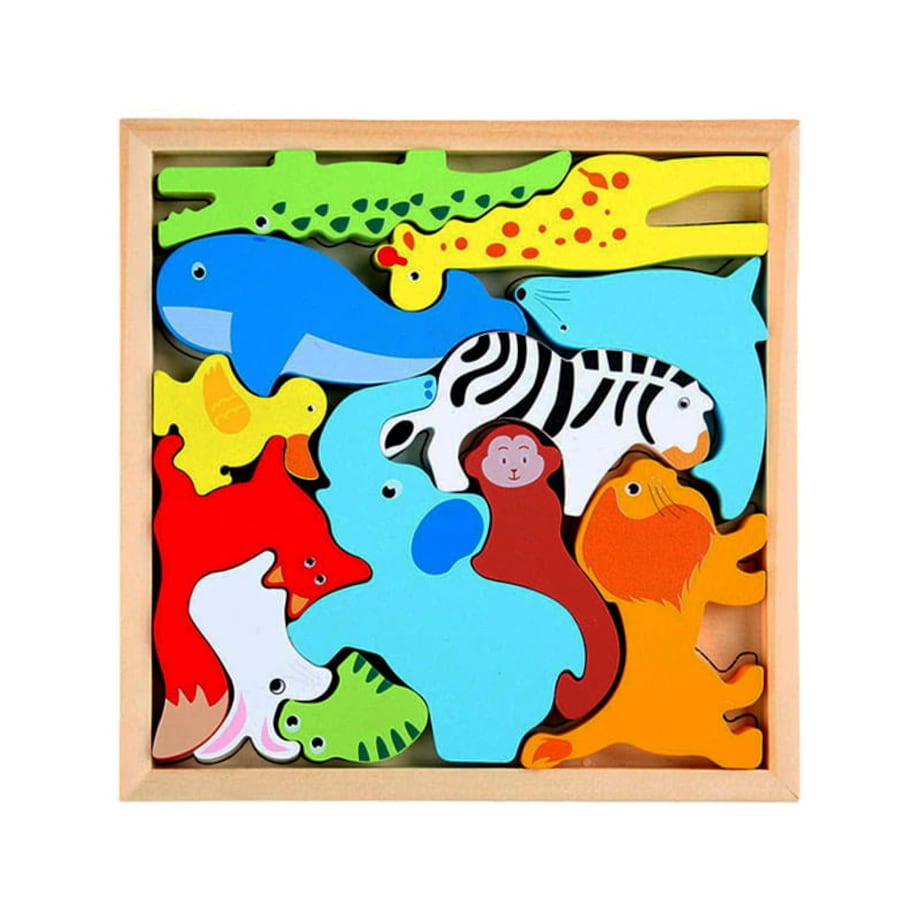 Puzzle drewniane - Zwierzęta ZOO