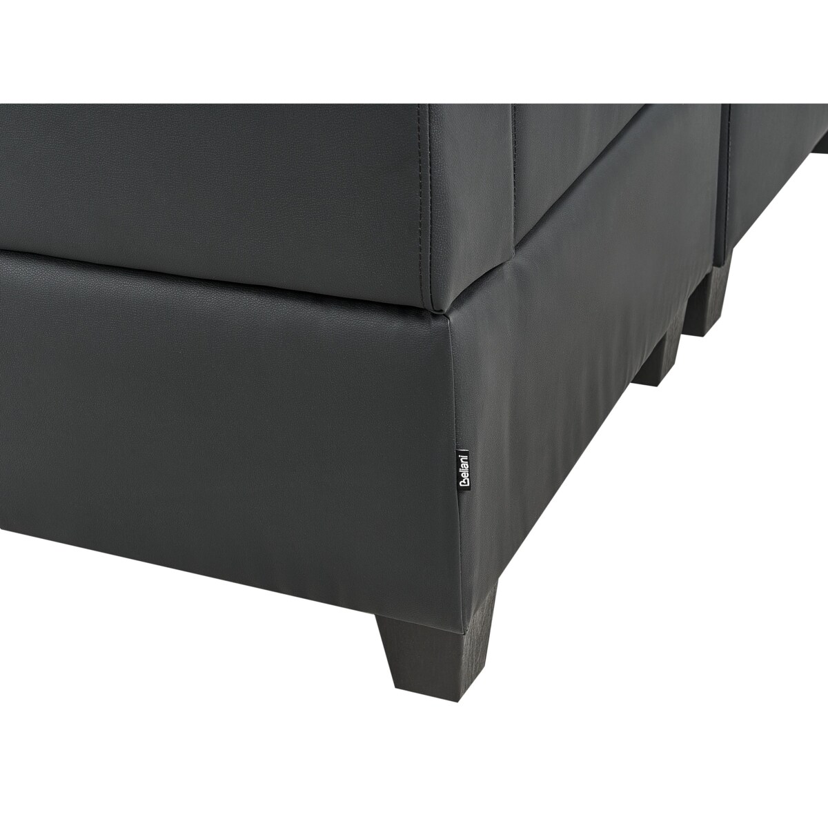 Moduł narożny ekoskóra czarny UNSTAD