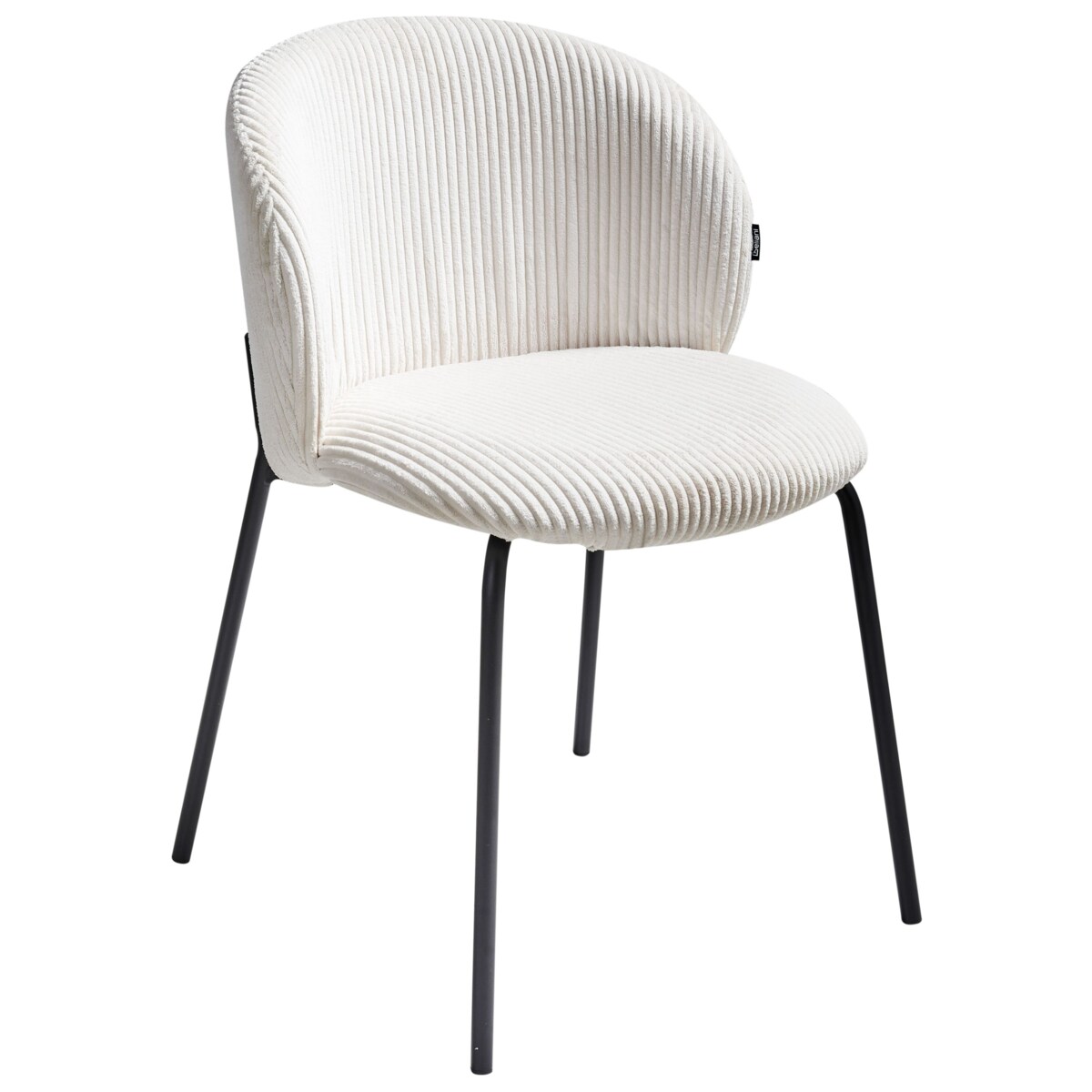 Zestaw 2 krzeseł do jadalni MILES Sztruks Złamana biel