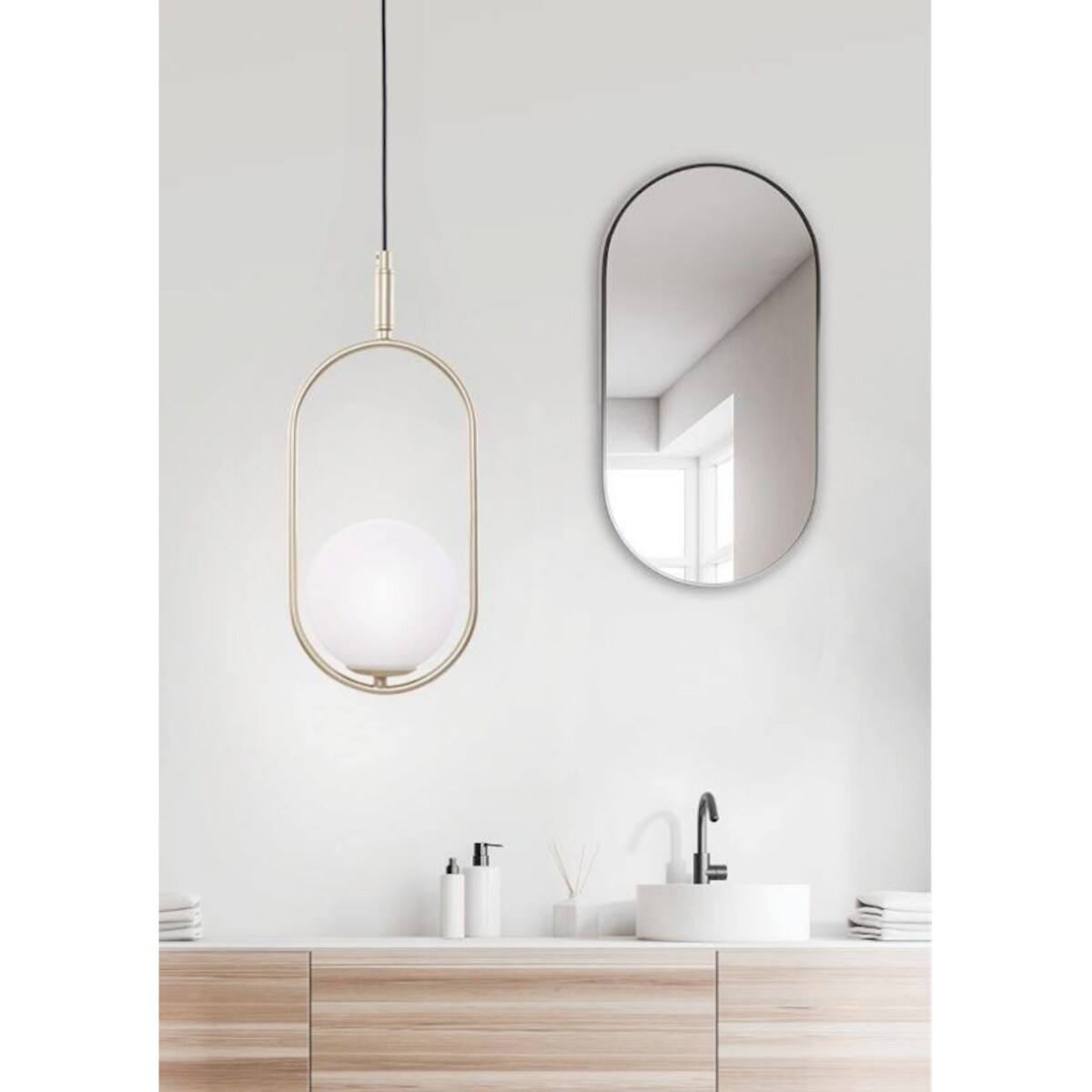 Wisząca LAMPA modernistyczna CORDEL 31-73457 Candellux metalowa OPRAWA zwis szklana kula ball mosiężna biała