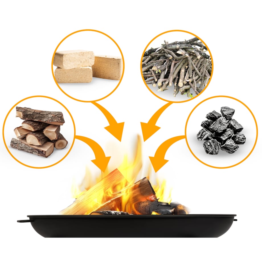 Palenisko ogrodowe z uchwytami na ognisko grill 80cm Berdsen BD-882