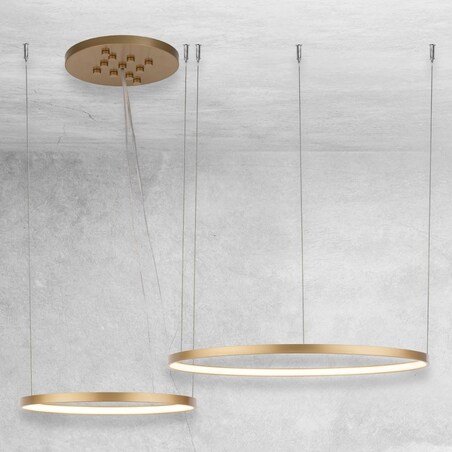 Żyrandol pierścieniowy Agari Multi 5424 Shilo LED 89W 3000K złoty