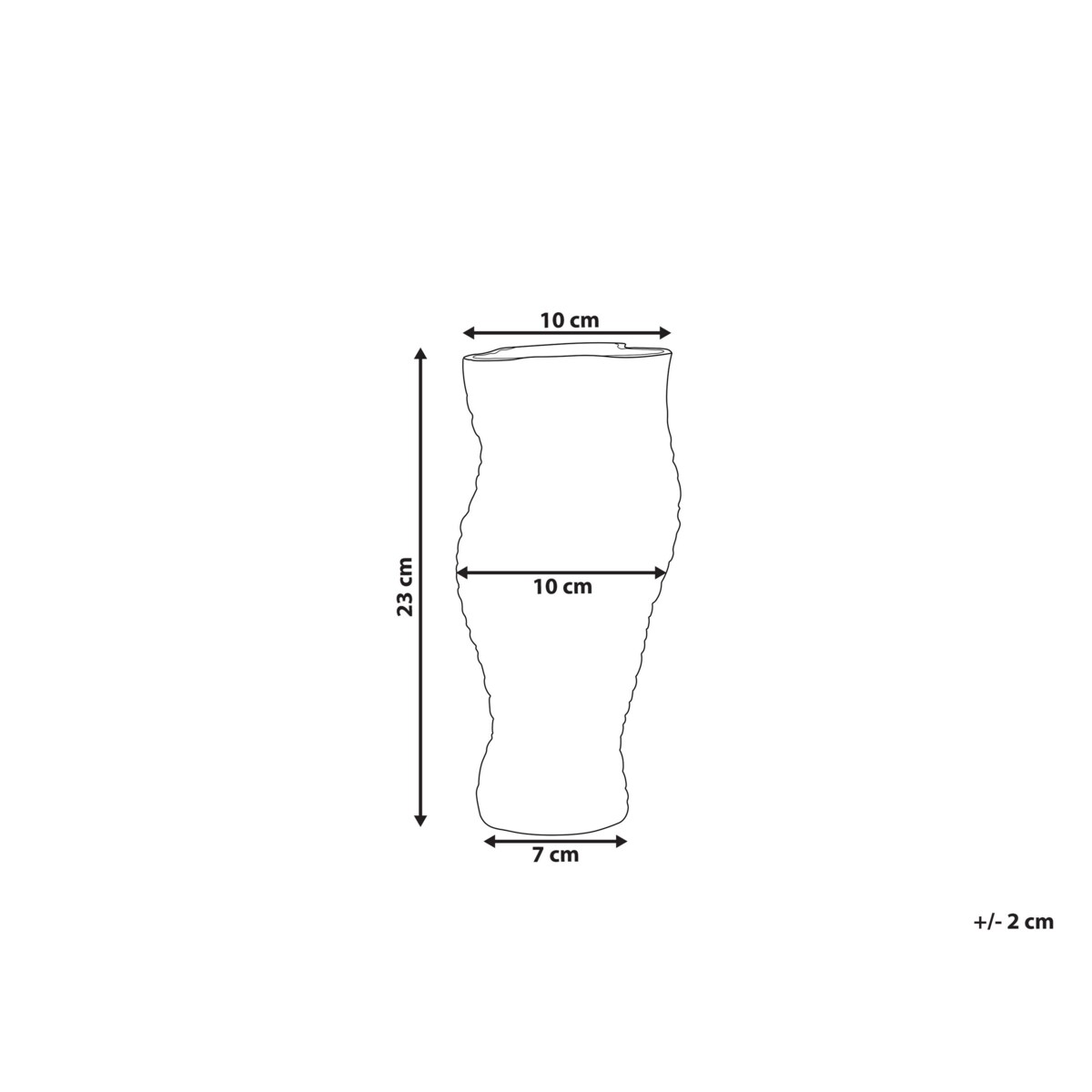 Wazon na kwiaty szklany 23 cm przezroczysty ELATOS