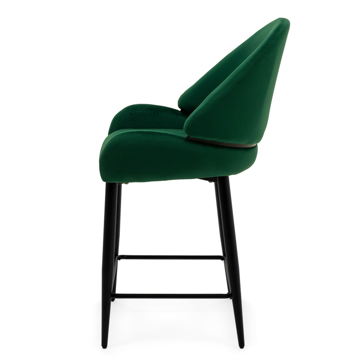 Hoker tapicerowany welurowy do salonu BERGAMO zielony