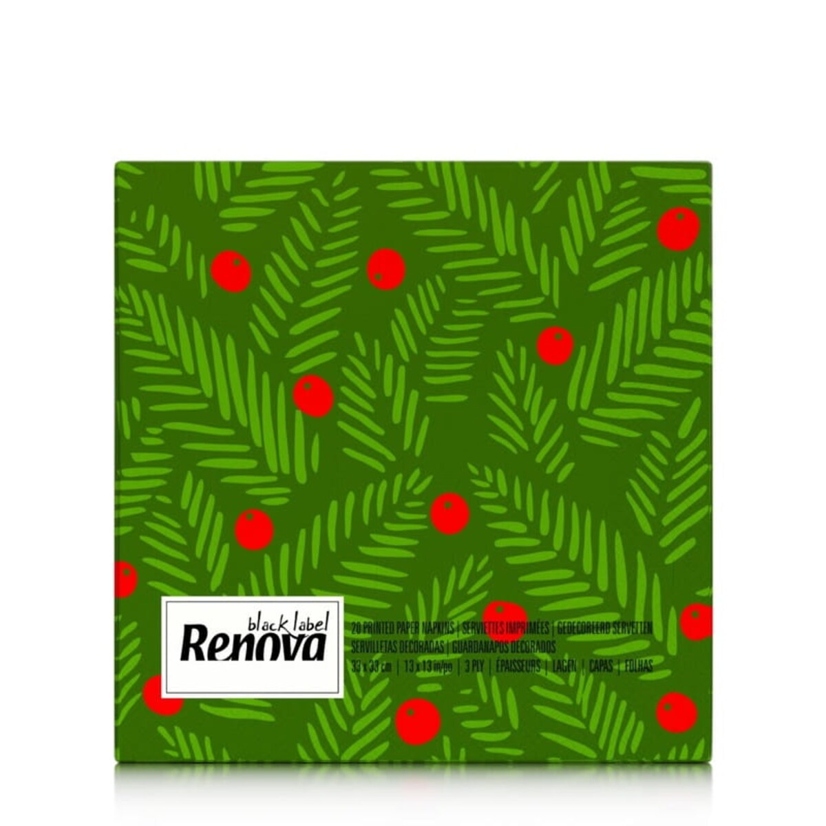 Serwetki Renova Green Xmas Holly 20szt