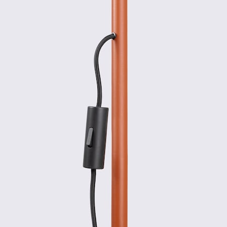 Lampa podłogowa KARBON 1 ochra czerwona