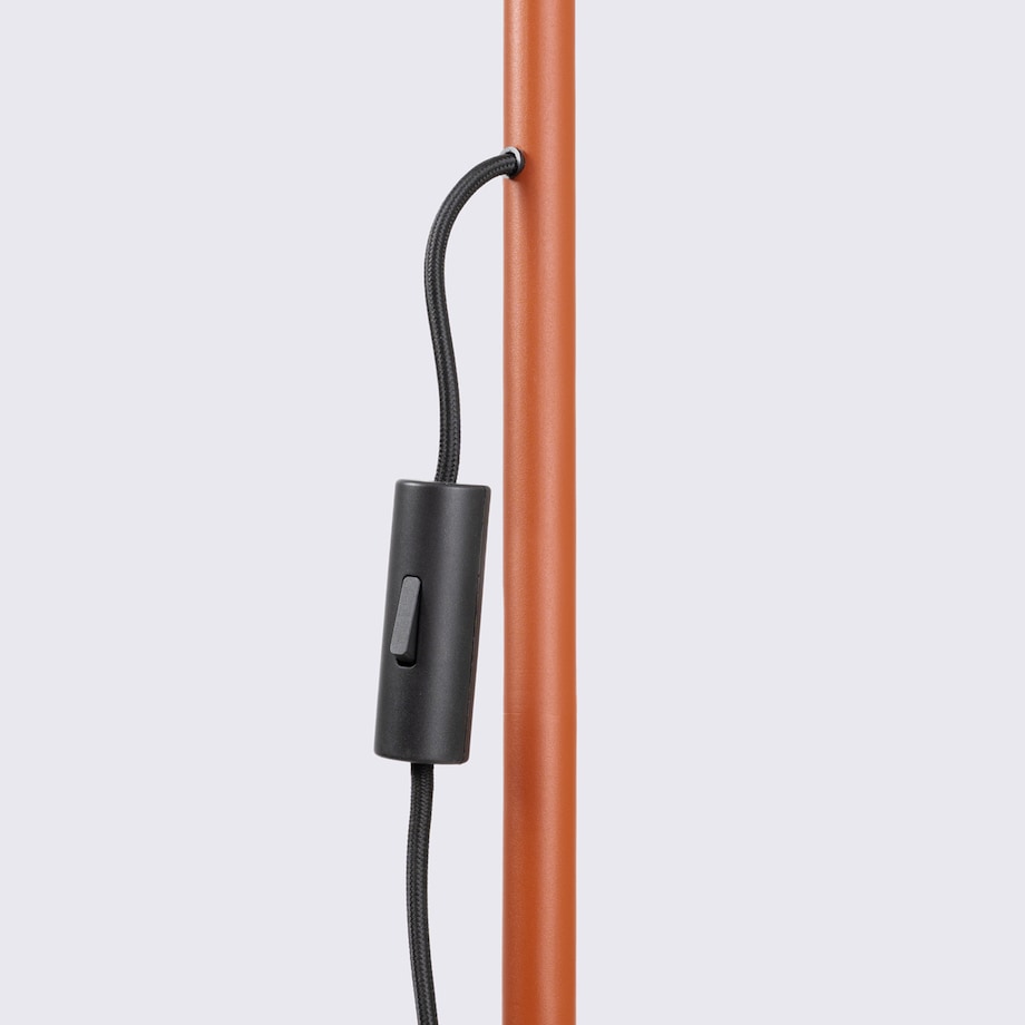 Lampa podłogowa KARBON 1 ochra czerwona