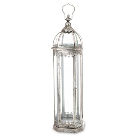 Lampion metalowy ze szkłem Surat 70 cm