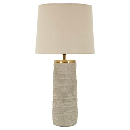 Lampa stołowa Lima, kolor szary i złoty, ceramika i żelazo, 37 x 37 x 73 cm, 1 x E27, max. 40 W, styl nowoczesny, do salonu i sypialni, Mauro Ferretti