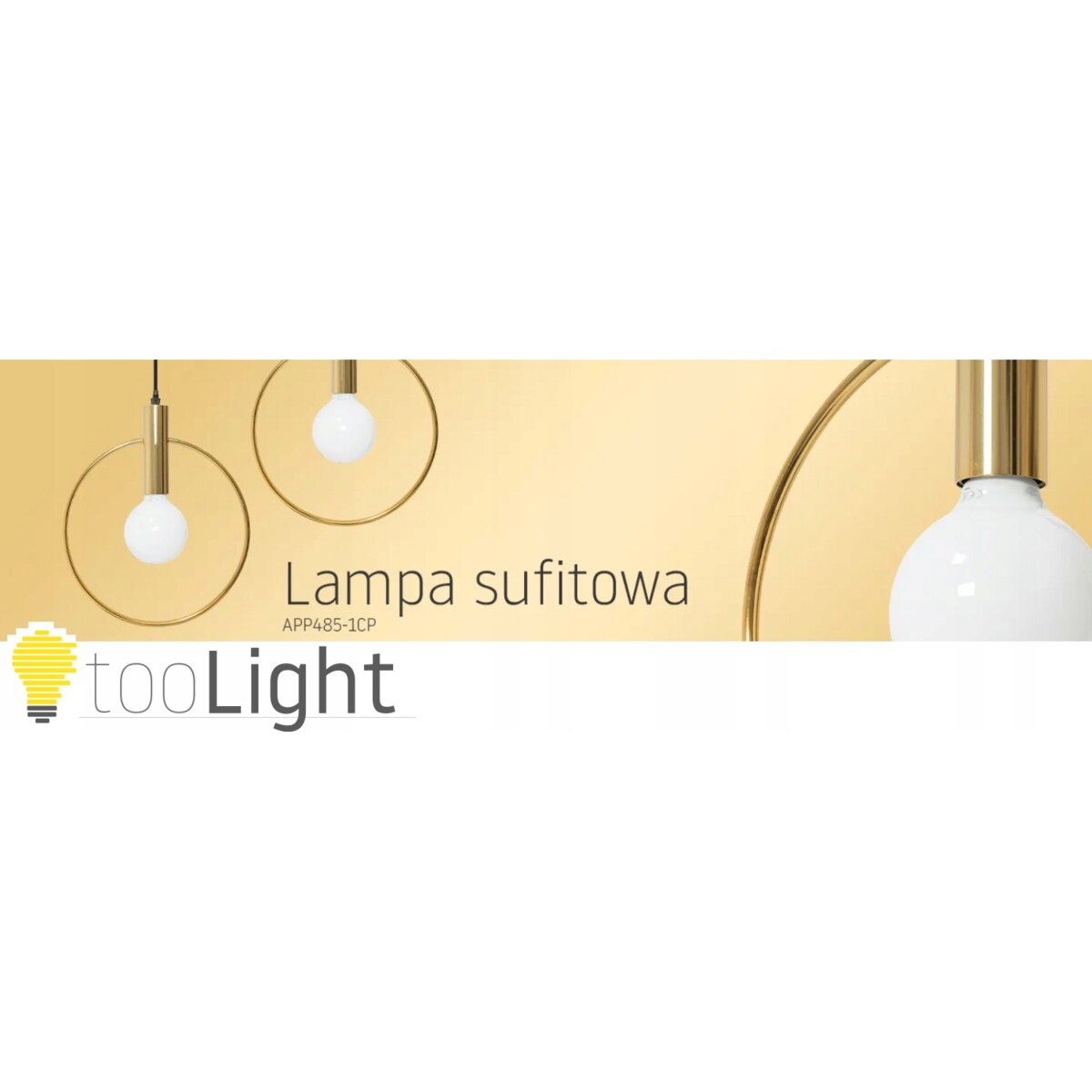 Lampa Sufitowa Złote Metalowe Koło Loft