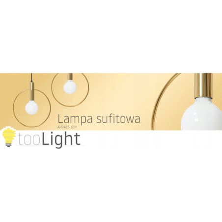 Lampa Sufitowa Złote Metalowe Koło Loft