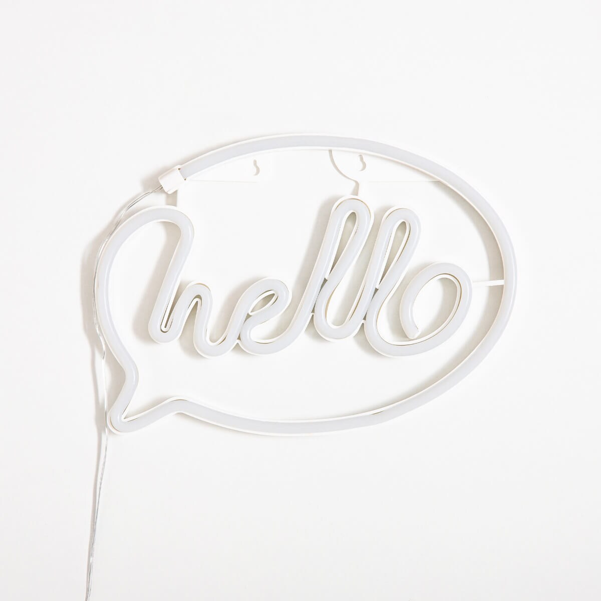 Neonowa lampa stołowa Neon FM-NL41 Zumaline LED dziecięca hello różowa biała