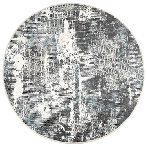 vidaXL Dywan z możliwością prania, kolorowy, Ø120 cm, antypoślizgowy