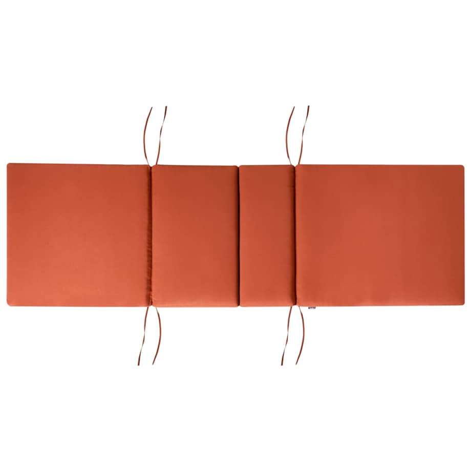 Leżak ogrodowy z poduszką JAVA PREMIUM Drewno akacjowe Czerwony