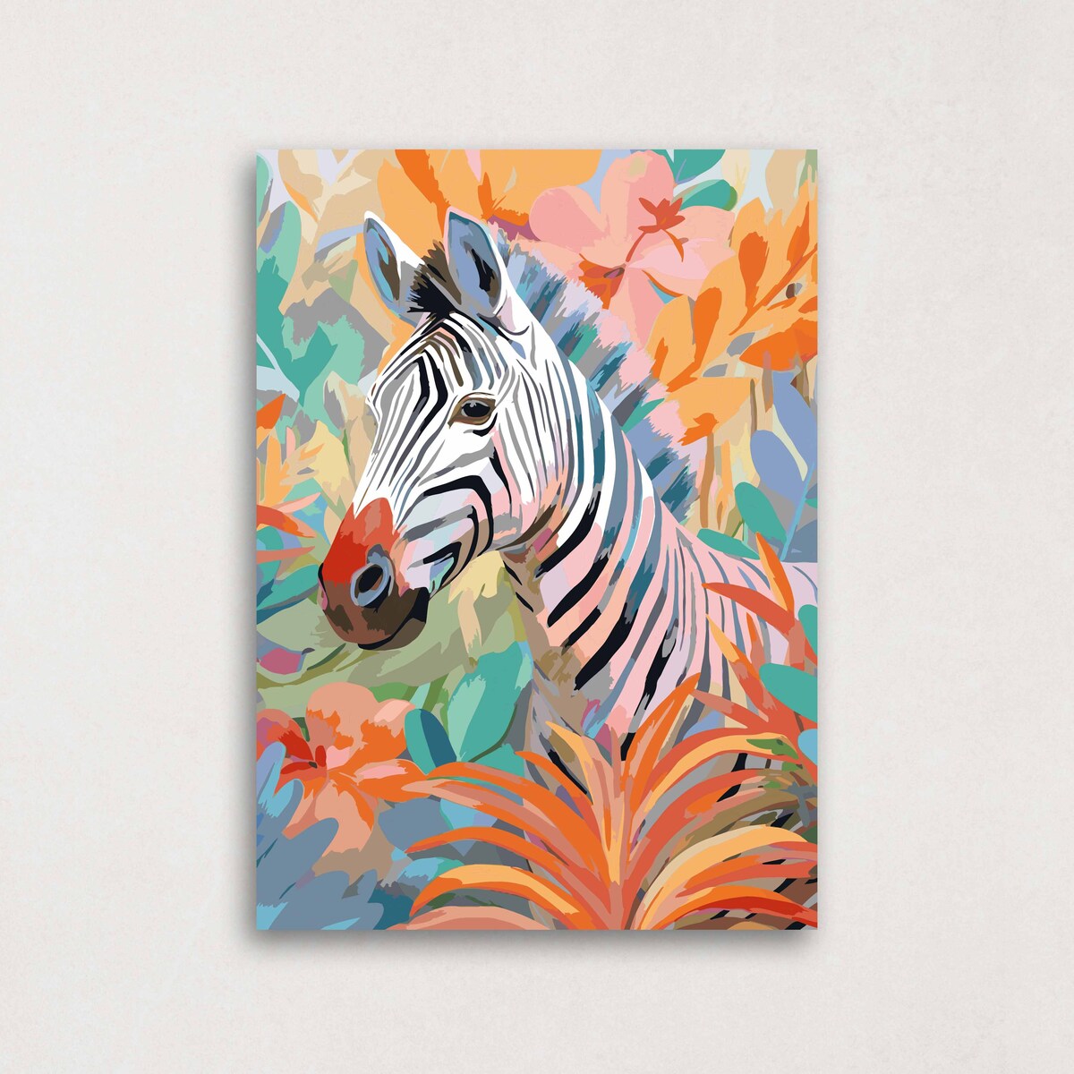 Malowanie po numerach, zestaw DIY – ZEBRA 50x70 cm- Produkt PL