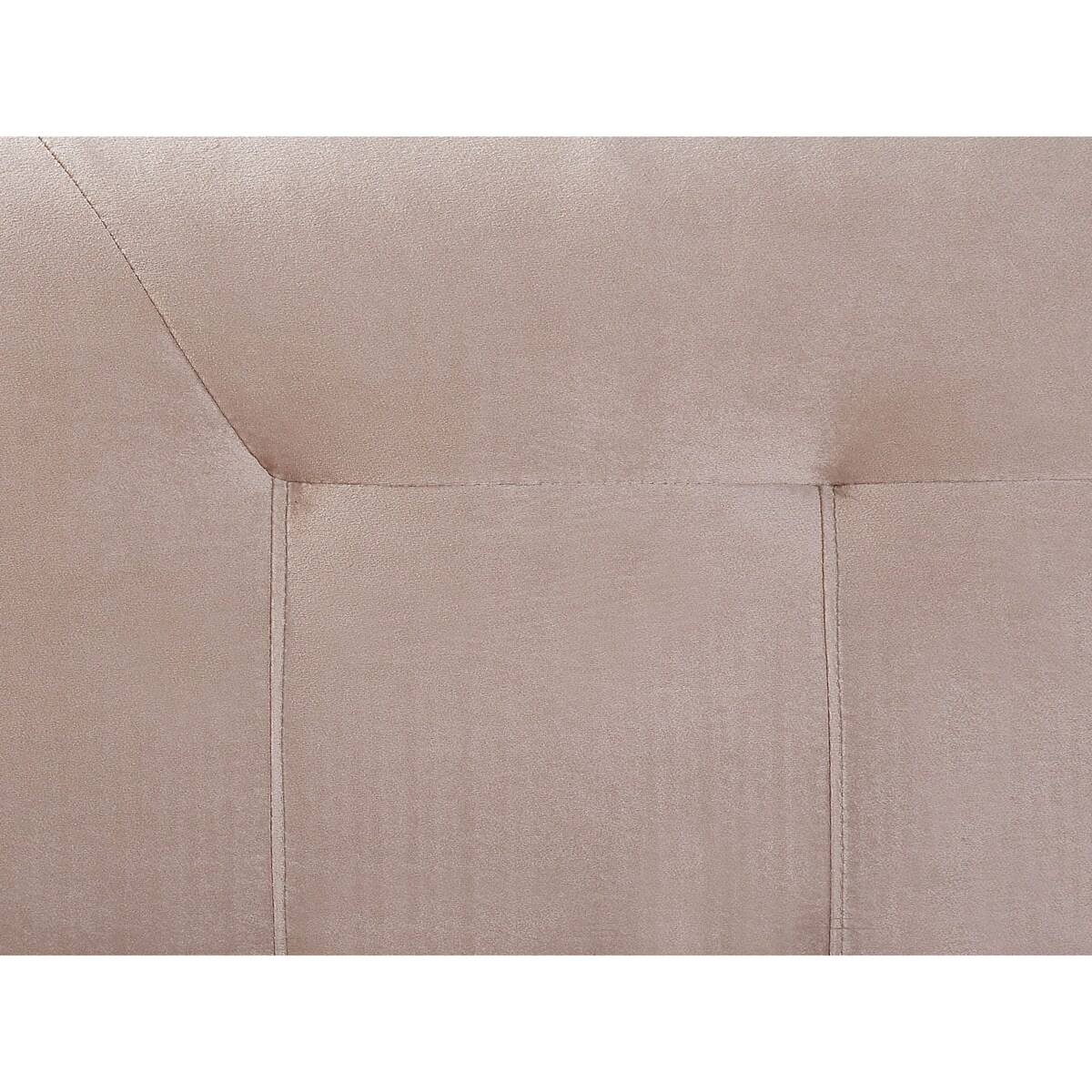 Łóżko kontynentalne welurowe 180 x 200 cm beżowe MARQUISE