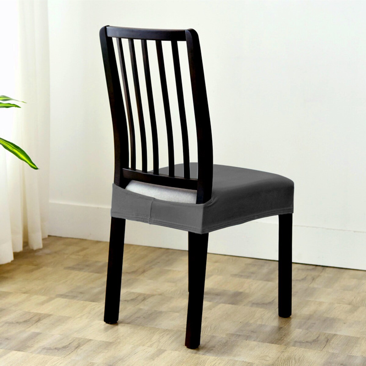 Pokrowiec Na Siedzisko Krzesła 50X50Cm Szary Welur