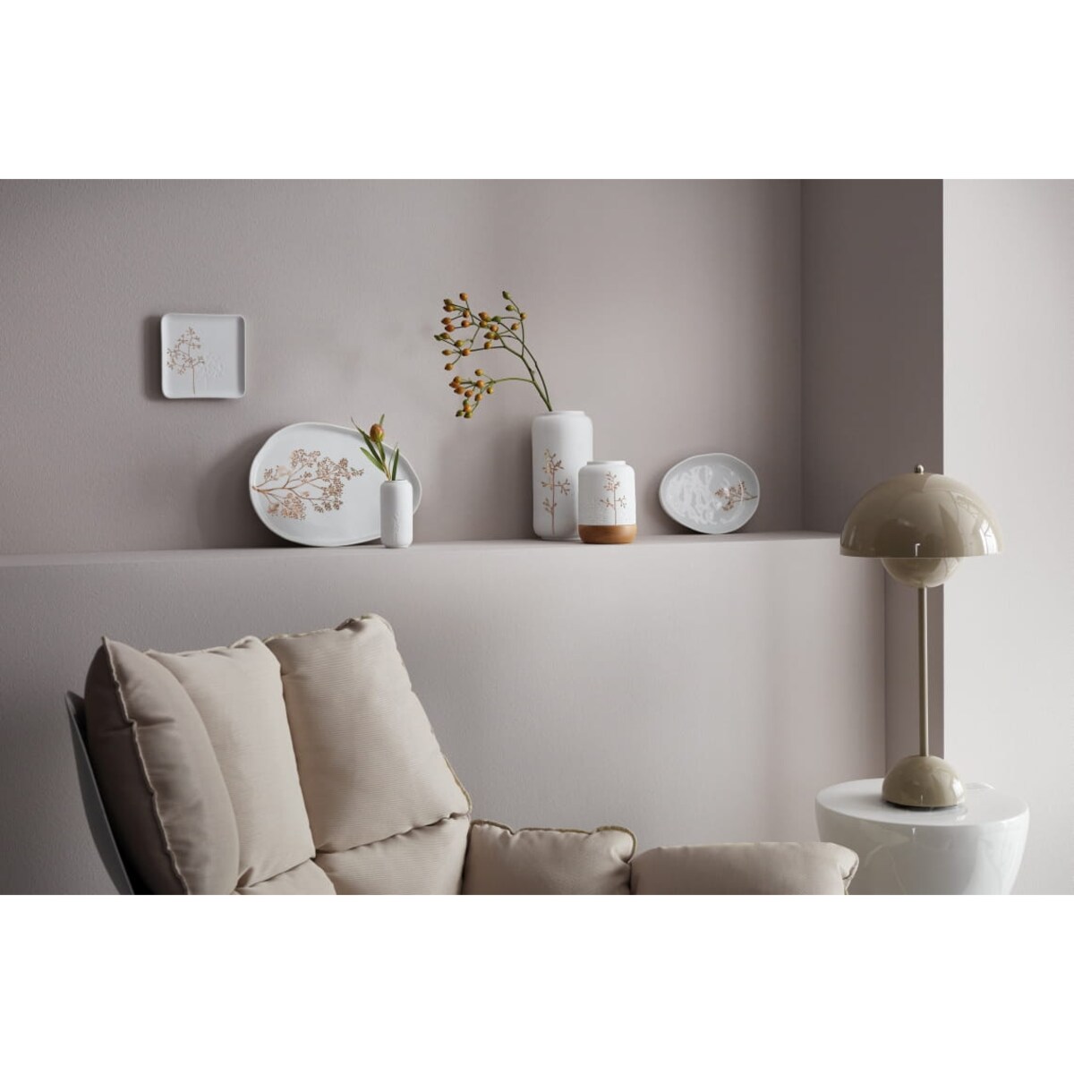 Półmisek ZŁOTE GAŁĘZIE, 20 cm