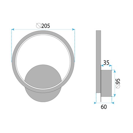 Kinkiet Lhj081-W Led Czarny, Aluminium
