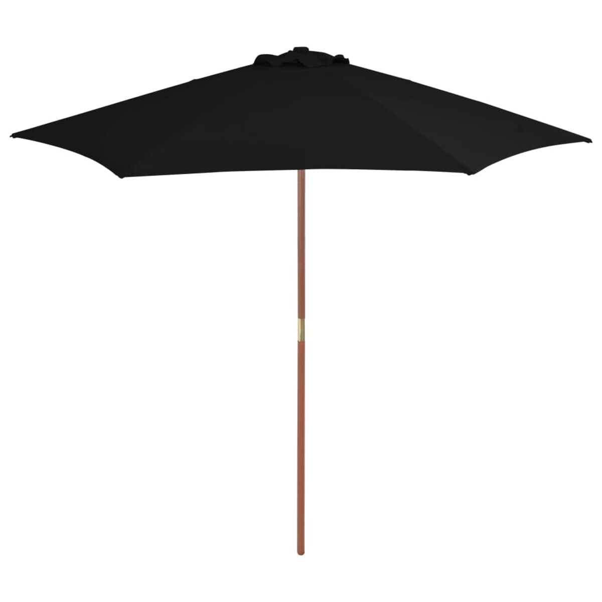 vidaXL Parasol ogrodowy na drewnianym słupku, czarny, 270 cm