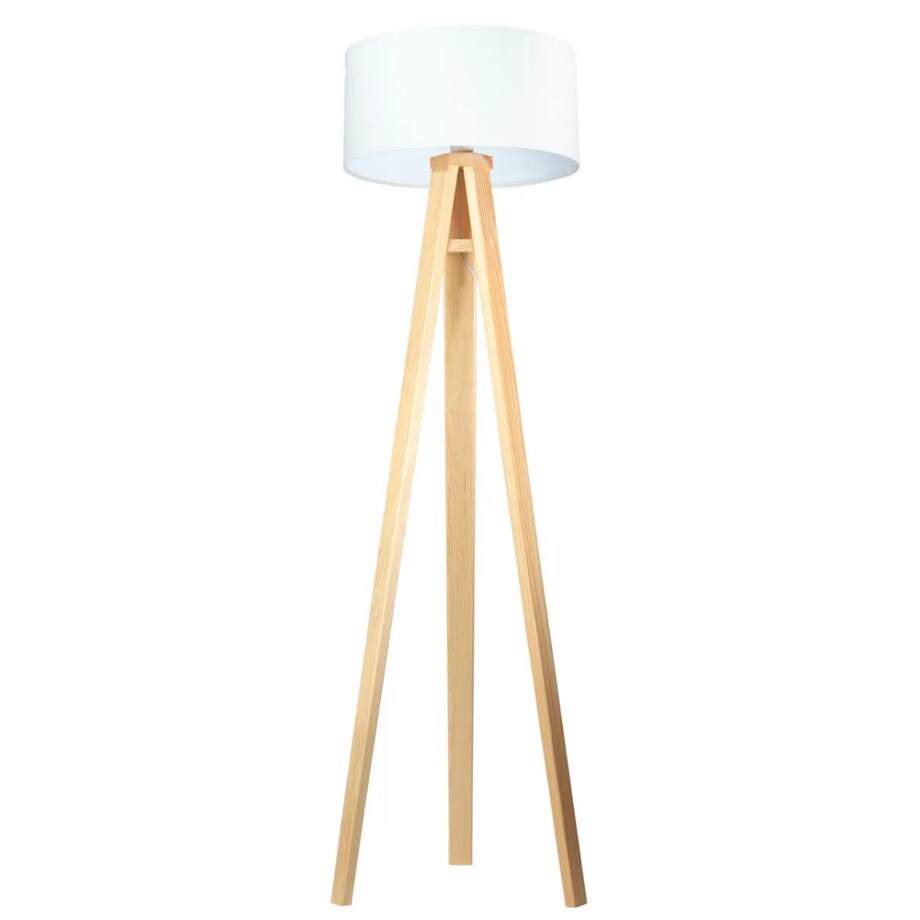 Lampa stojąca HOME 40 biała/sosna