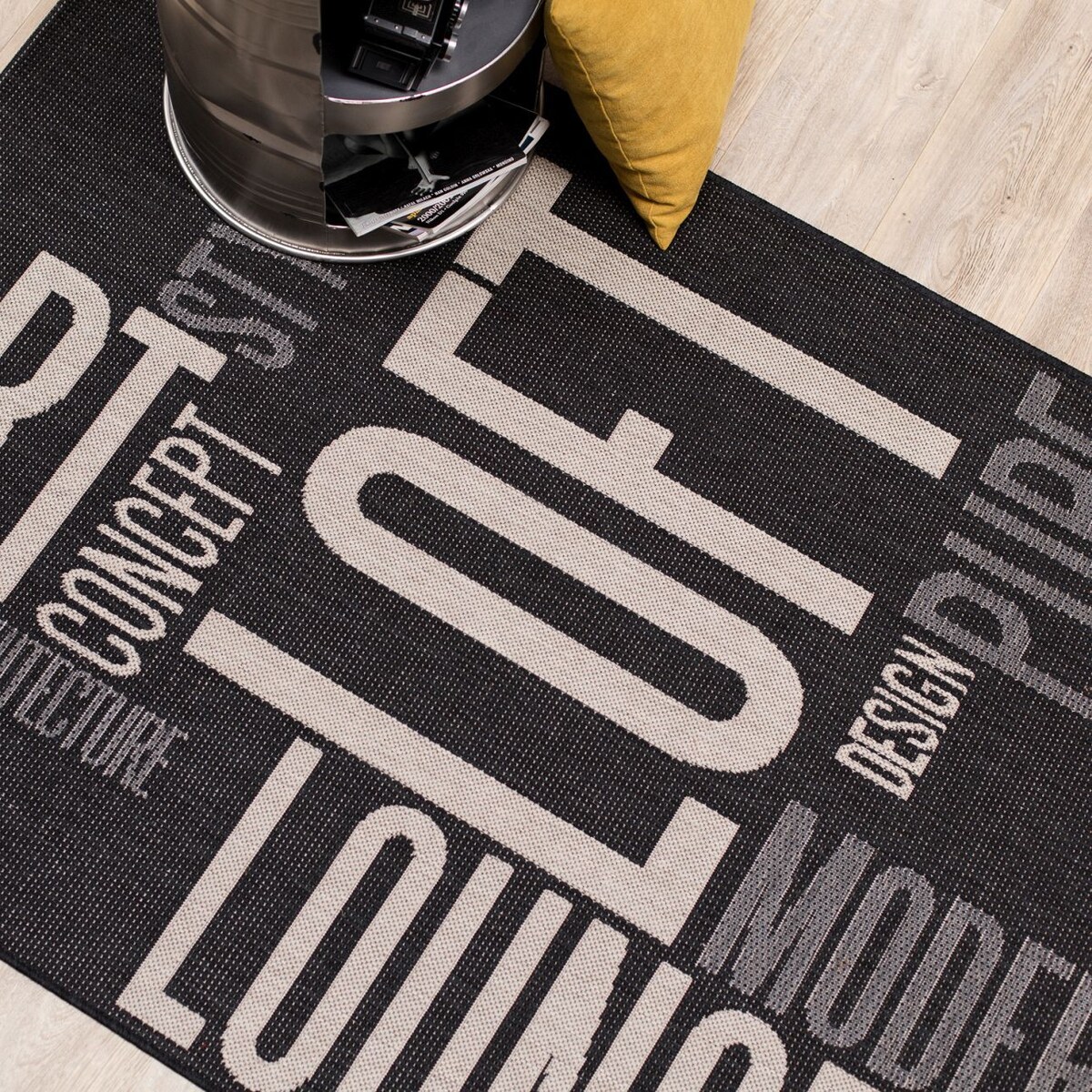 Dywan Modern Loft black/ grey 120x170cm, 120 x 170 cm