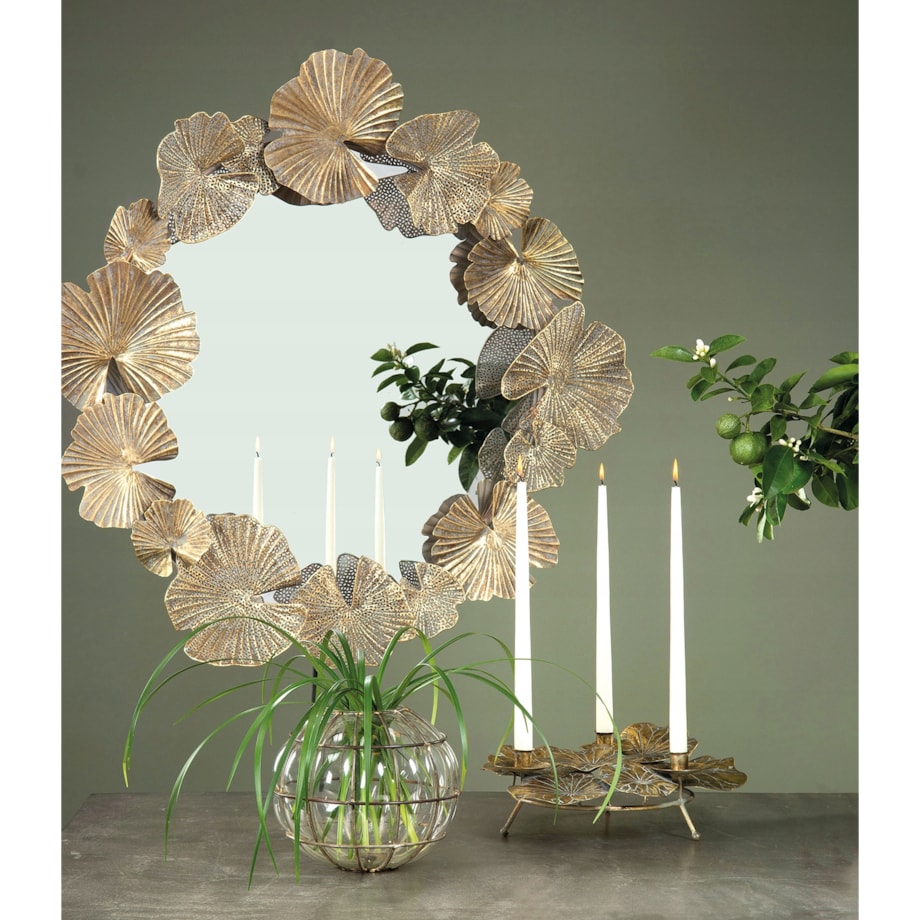 LUSTRO LIŚCIE metalowe śr. 86cm