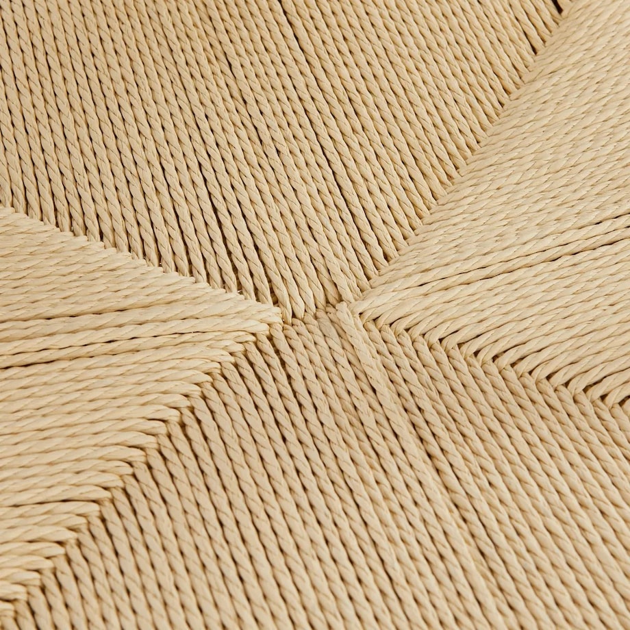 Krzesło z drewna bukowego z plecionkowym siedziskiem Yamoto czarne