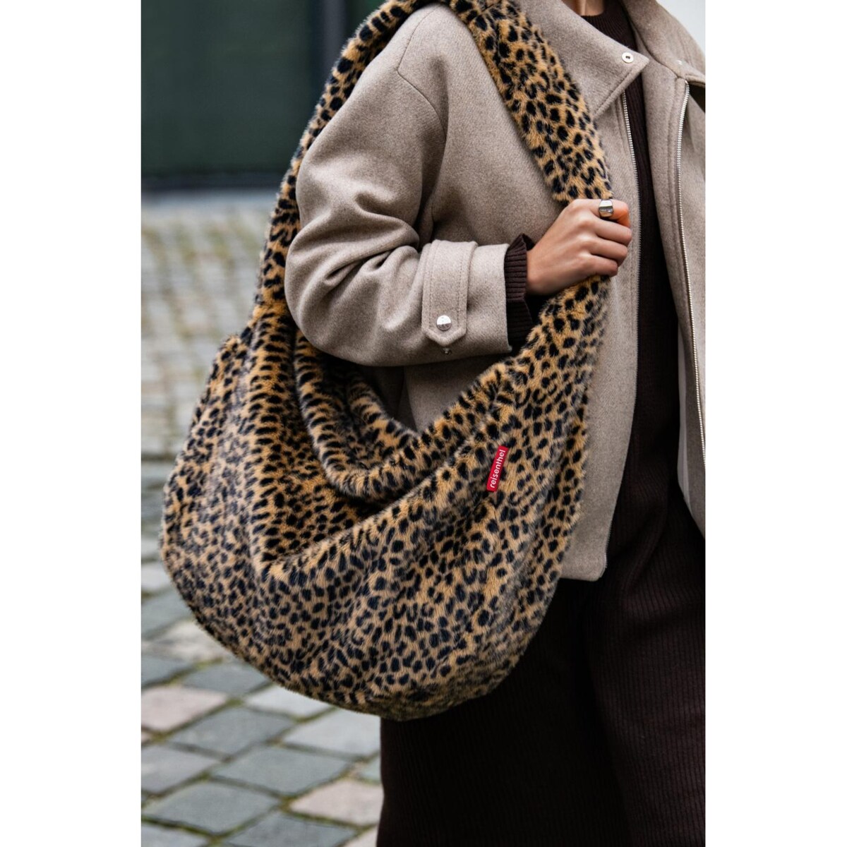 Torba MOONBAG, leo fake fur