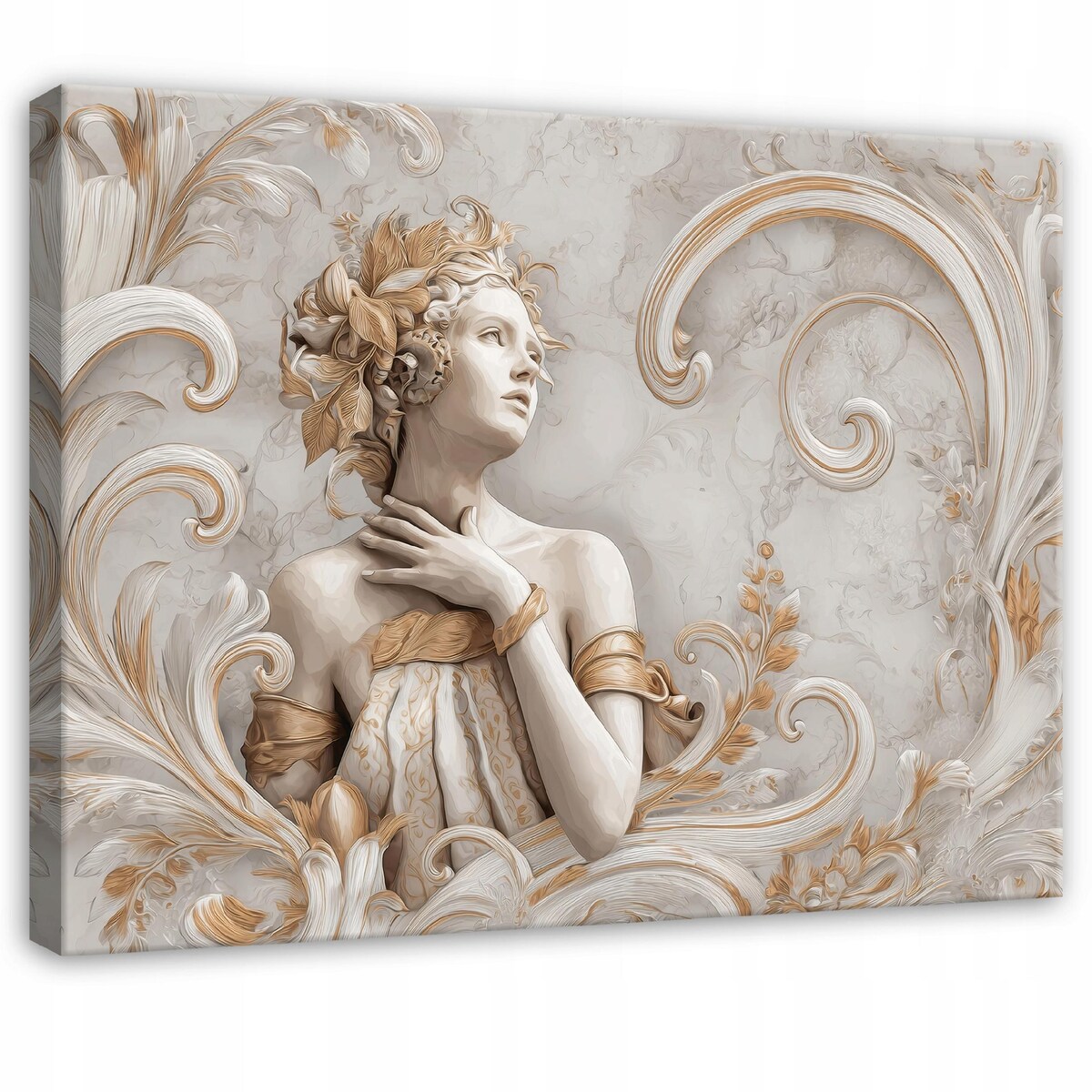 Obraz Do Sypialni Salonu Na Płótnie Kobieta Abstrakcja Beżowy 100x70