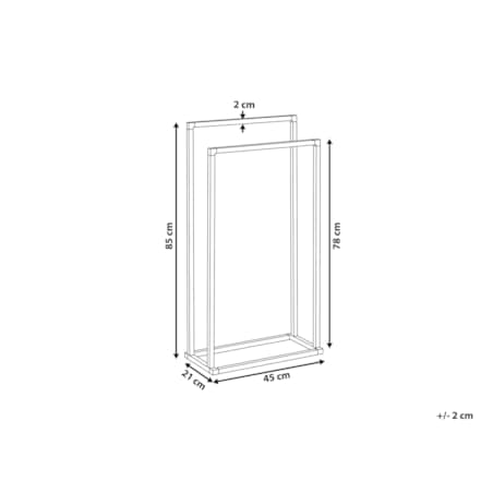 Stojak na ręczniki srebrny RECREO