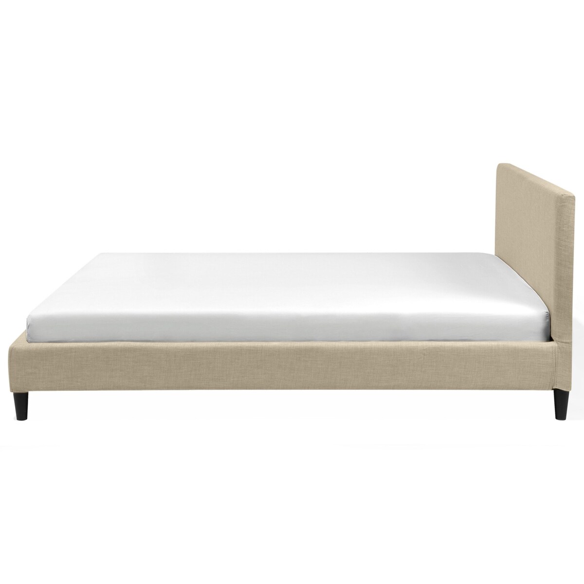 Łóżko tapicerowane 180 x 200 cm beżowe FITOU