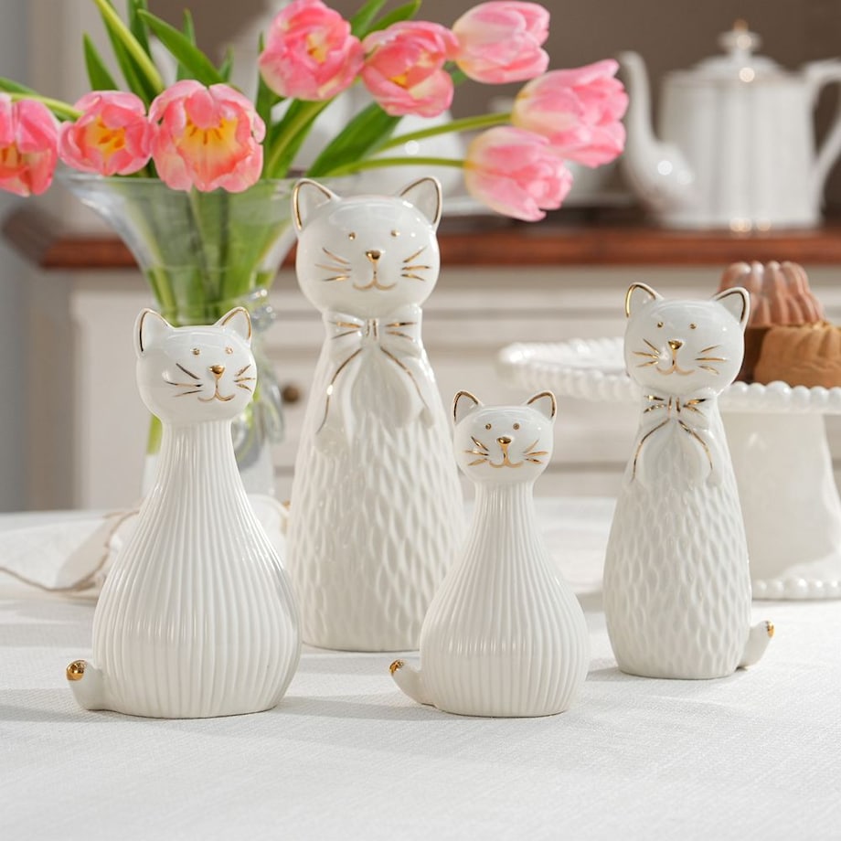 VILLA ITALIA Figurka kotka porcelanowa 17 cm STEFANIA