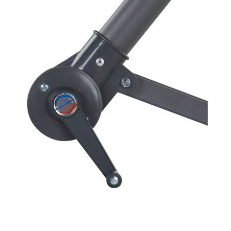 Parasol ogrodowy LED ⌀ 285 cm szary CORVAL