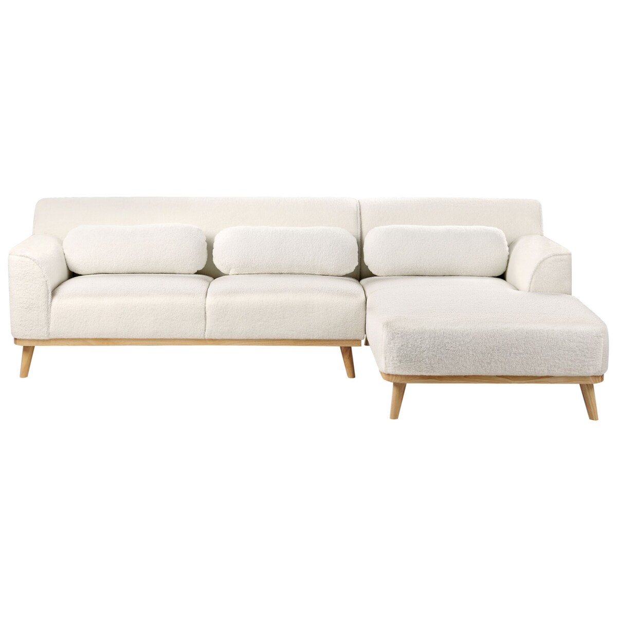 Narożnik boucle lewostronny biały SIMOS