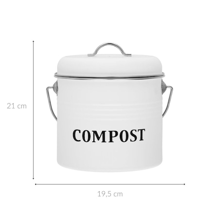 Domowy kompostownik metalowy, 3,5 l