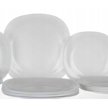 6 x TALERZE PŁYTKIE OBIADOWE DUŻE drugie danie PARMA kwadratowe BORMIOLI