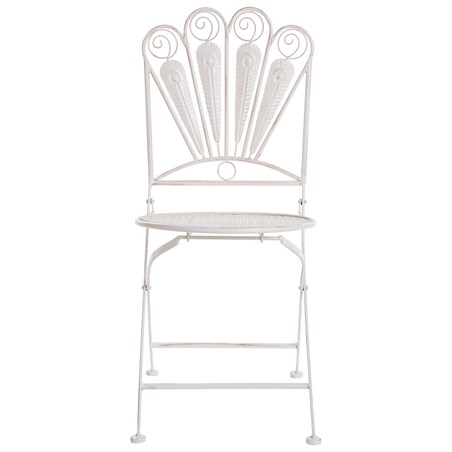 Zestaw 2 krzeseł ogrodowych PAVIA Składane Metal Złamana biel