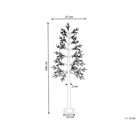 Dekoracja ogrodowa LED ALBIONI Drzewko 180 cm Biały