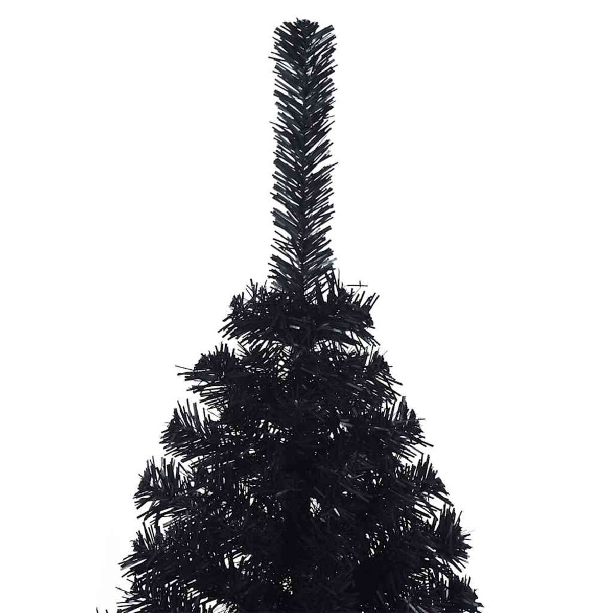 vidaXL Sztuczna choinka połówka ze stojakiem, czarna, 150 cm, PVC