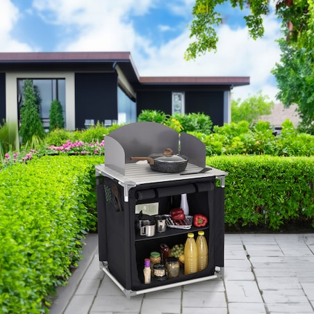 KUCHNIA TURYSTYCZNA SZAFKA stół składany ogrodowy torba KEMPINGOWY stolik