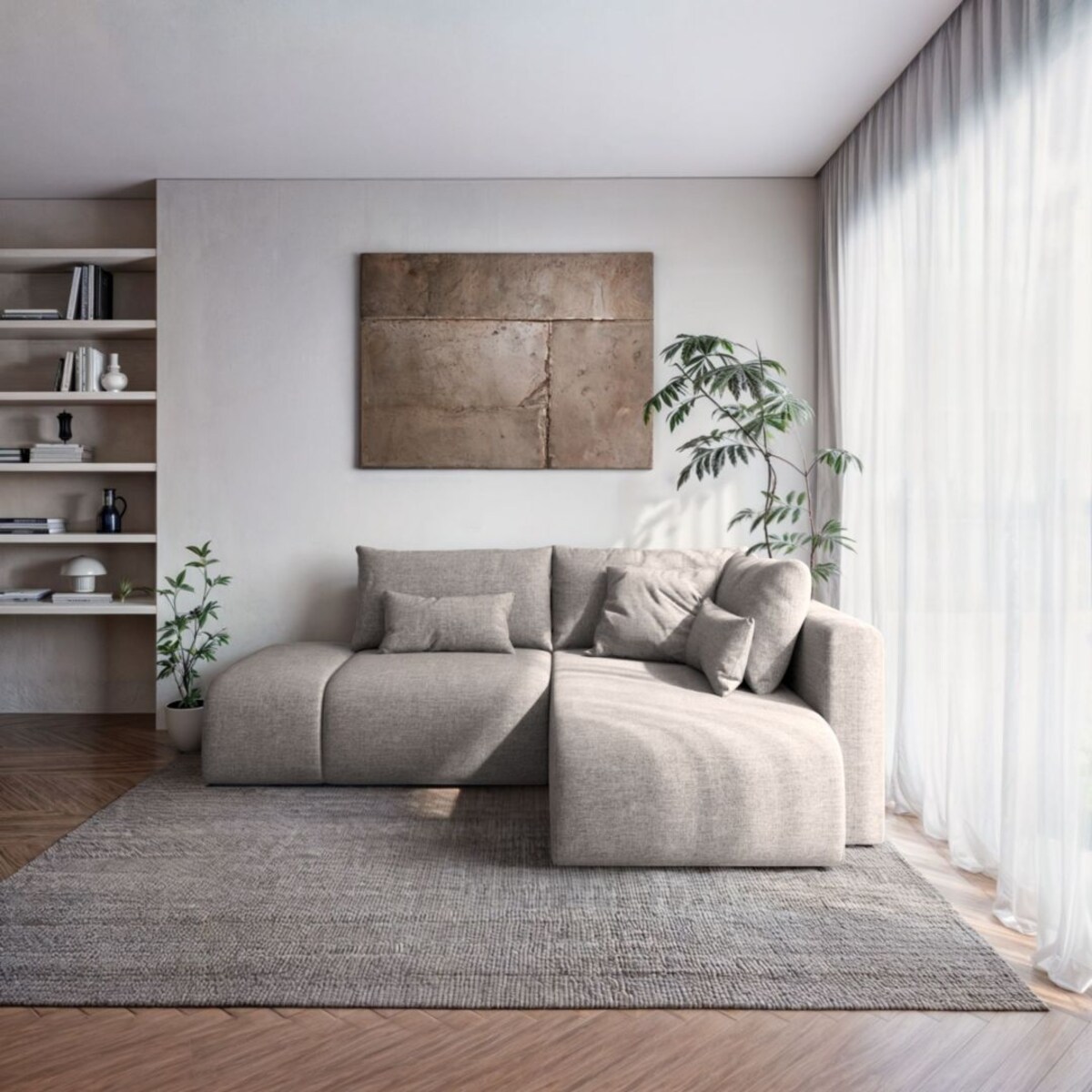 Lumine Sofa narożna - jasnoszara