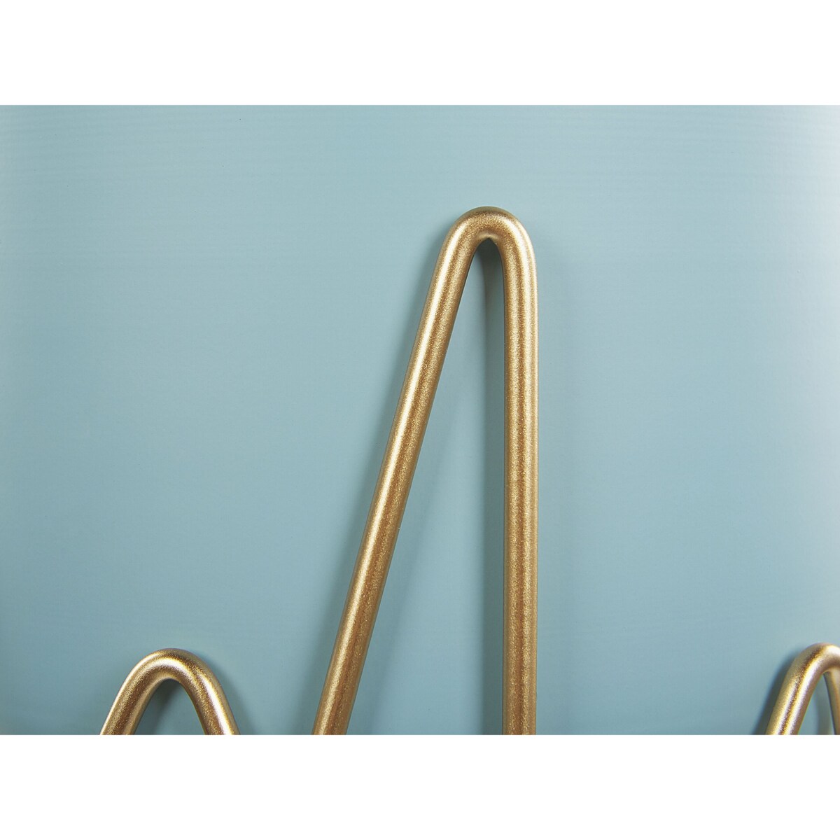 Doniczka na stojaku metalowa 19 x 19 x 39 cm niebiesko-złota KALANDRA