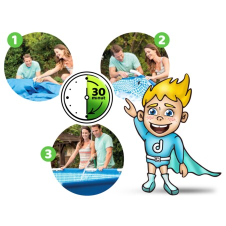 Basen ogrodowy stelażowy Intex 366x76 6w1 pokrywa