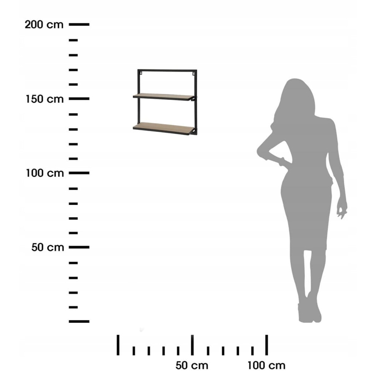 Wisząca półka kuchenna o szerokości 40 cm, idealna do przechowywania przypraw, praktyczne rozwiązanie do każdej kuchni