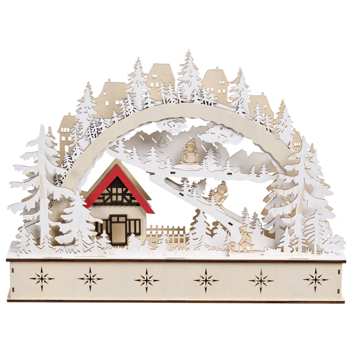 Dekoracja świąteczna LED GOKSJO 33 cm Jasnobrązowy